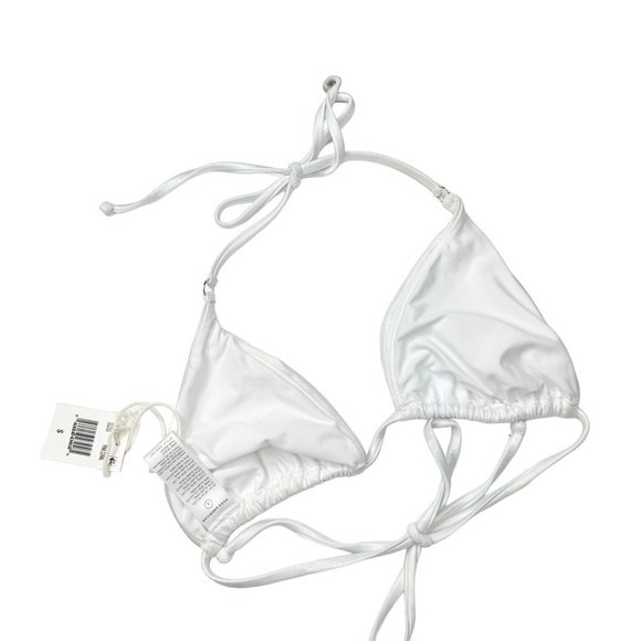 NWT Good American Small Shimmer String Bikini Top - Picture 5 of 5